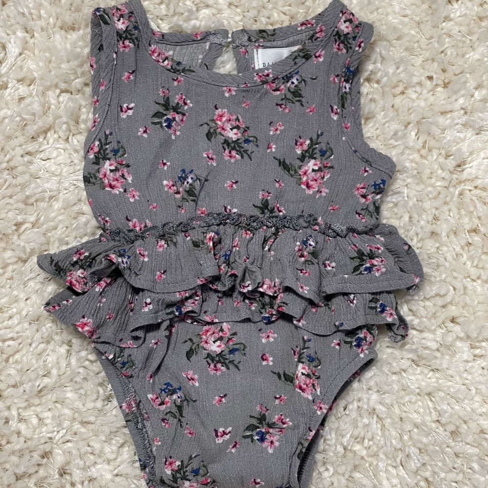 Bailey’s Blossoms ruffle romper